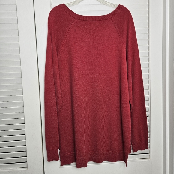 Monroe & Main Women's Cotton & Cashmere Red Sweater Size S - Picture 6 of 7